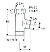 SCHELL SCHELL T-Stück 3/4"chrom  – 27 088 06 99
