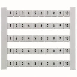 WEIDMÜLLER Dekafix Klemmenmark.waag.(1Karte=50Stk) Raster 5 mm, weiß  – 0523060001