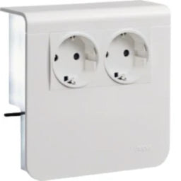 HAGER Geräteträger 2 STD SL 20x80 verkehrsweiß  – SL200809009016