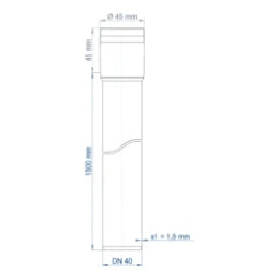 POLOPLAST PO Steckmuffenrohr POLO-KAL XS DN 40/1500  – 102014