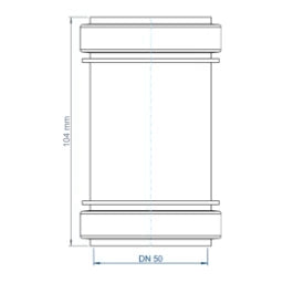 POLOPLAST PO Überschiebmuffe POLO-KAL NG DN 50   – 02312