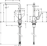 HANSGROHE HG Focus Spültischmischer Schwenkauslauf chrom   – 31817000