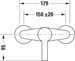 DURAVIT Duravit B.2 Einhebel-Brausemischer Aufputz, chom, hochglanz, 179x137x125mm  – B24230000010