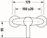 DURAVIT Duravit B.2 Einhebel-Brausemischer Aufputz, chom, hochglanz, 179x137x125mm  – B24230000010