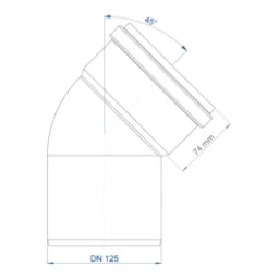 POLOPLAST PO Bogen POLO-KAL NG DN 125/45Grad   – 02152