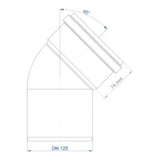 POLOPLAST PO Bogen POLO-KAL NG DN 125/45Grad   – 02152
