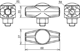 DEHN ES-Trennklemme ZG f. Rd 8/10mm   – 463010