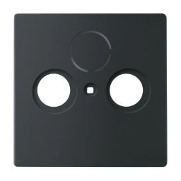 BUSCH-JAEGER Zentralscheibe Antennendose 2-und 3-Loch div. Flächenprogramme, schwarz matt   – 2CKA001724A4298