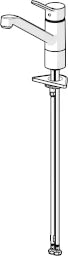 HANSA Hansa Primo Spültisch-Mischer mit Flexschläuchen, A210, chrom   – 4948 2203