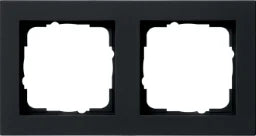 GIRA Rahmen 2fach E2 schwarz matt   – 021209