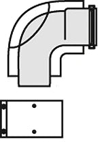 VAILLANT Vaillant Bogen 87Gr.DN60/100 PP m.Reinigungsoeff.  – 303916