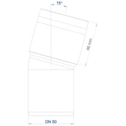POLOPLAST PO Bogen POLO-KAL 3S DN 50/15Grad  – 102501