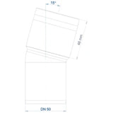 POLOPLAST PO Bogen POLO-KAL 3S DN 50/15Grad  – 102501
