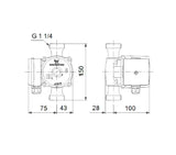 GRUNDFOS Grundfos Zirkulationspumpe UP 20-15 N 150mm 1x230V G1_1/4  – 59641500