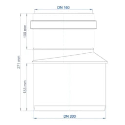 POLOPLAST PO Übergangsrohr POLO-KAL NG DN 200/160   – 02981