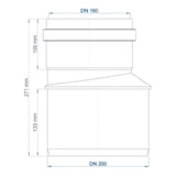 POLOPLAST PO Übergangsrohr POLO-KAL NG DN 200/160   – 02981