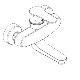 KLUDI Kludi Objekta Spültisch-Wandmischer 115mm Ausladung, chrom  – 328810575