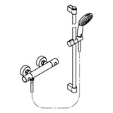 GROHE Grohe THM-Brausebatterie Grohtherm 800 C 34769_1 mit Brausegarnitur 900mm chrom  – 34 769 001