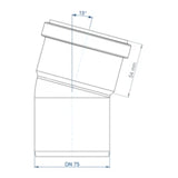 POLOPLAST PO Bogen POLO-KAL NG DN 75/15Grad   – 02130