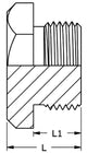 NORDS Nords Sechskantstopfen R-236 1/2" Wkst.1.4404 / 316L  – 11-0236-04