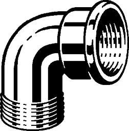 VIEGA Viega Bogen 90 Grad 3092 in R2 x Rp2 Rotguss  – 264 147