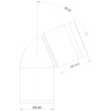 POLOPLAST PO Bogen POLO-KAL 3S DN 50/67Grad  – 102504