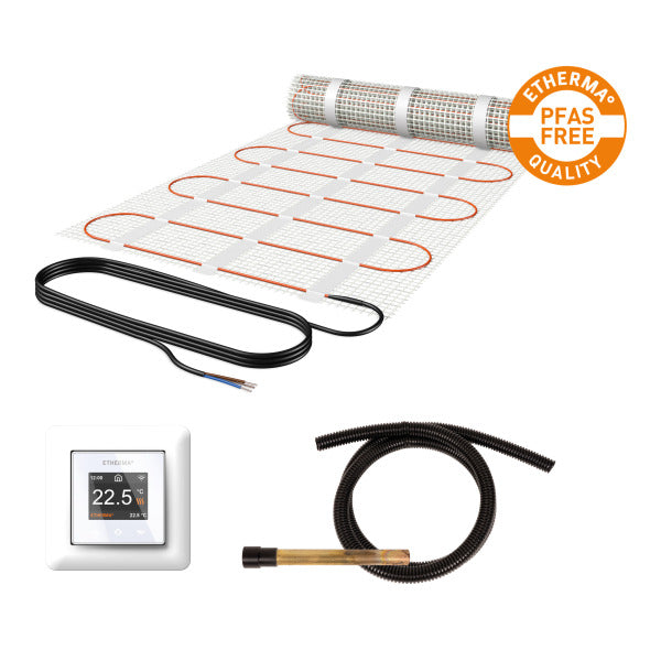 Netzheizmattenset PFAS frei, inkl. eTOUCH PRO, 11.0m², 1650W, 230V – 46177