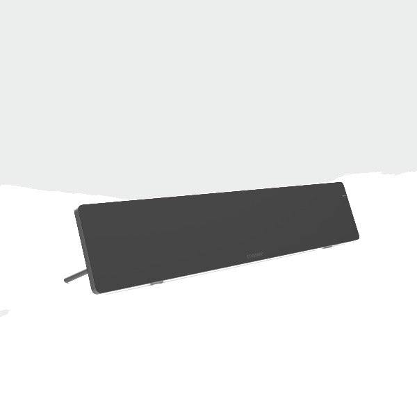 Arbeitsplatzheizung auf Schreibtisch, 60x12cm 50W Schwarz Timer 230V – 46377