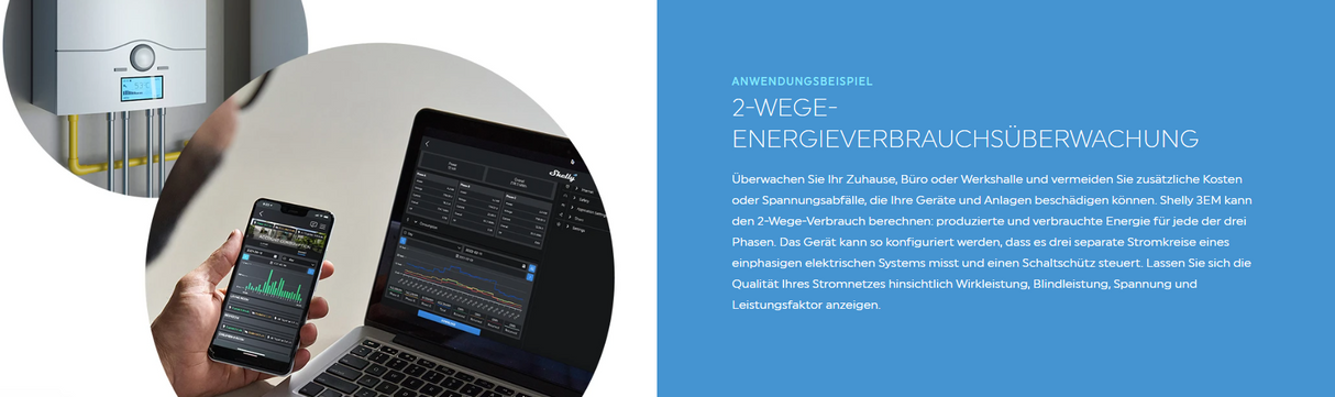 Shelly 3EM 3-Phasen-Stromzähler und Schützsteuerung SALE