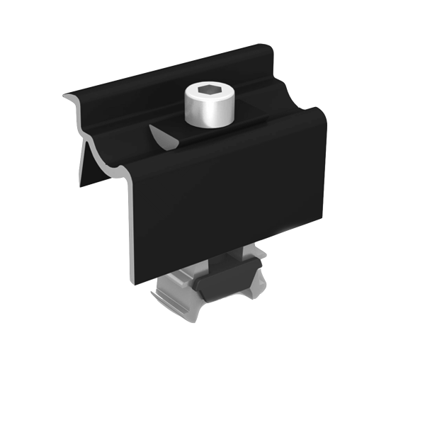 K2 Universal-Modulendklemme OneEnd 30 - 42 mm, schwarz eloxiert Endklemmen
