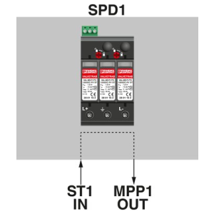 Phoenix Contact Generatoranschlusskasten 1 x String, 1 x MPPT SPD Typ I+II SOL-SC-1ST-0-DC-1MPPT-1001